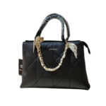 Midnight Luxe Quilted Tote Bag