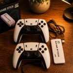 4K Game Stick Pro with Dual Wireless Controllers – Plug & Play Retro Gaming Console