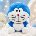 Classic Blue Cartoon Cat Plush – Cute, Soft & Huggable