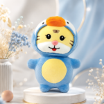Cute Blue Costume Kitty Plush – Playful, Soft & Adorable