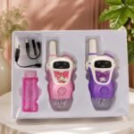 Kids Walkie Talkie Set with Bubble Blower – Rechargeable 2-Piece Communication Toy