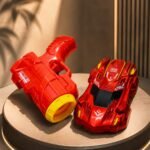 Red Racing Car Launcher Toy Set with Handheld Power Launcher