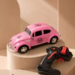 Pink Classic Beetle RC Car with Remote Controller & USB Charging
