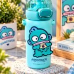 Cute Hangyodon Kids Water Bottle – Sky Blue Character Design