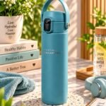 Premium Teal Insulated Water Bottle with Carry Handle